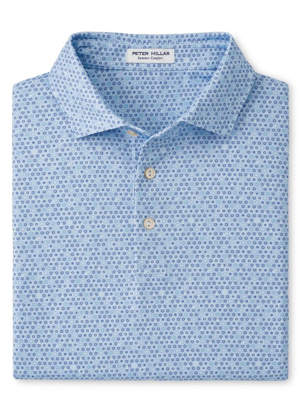 Peter Millar Ferdinand Performance Men's XL Sky Blue Jersey Polo NWT